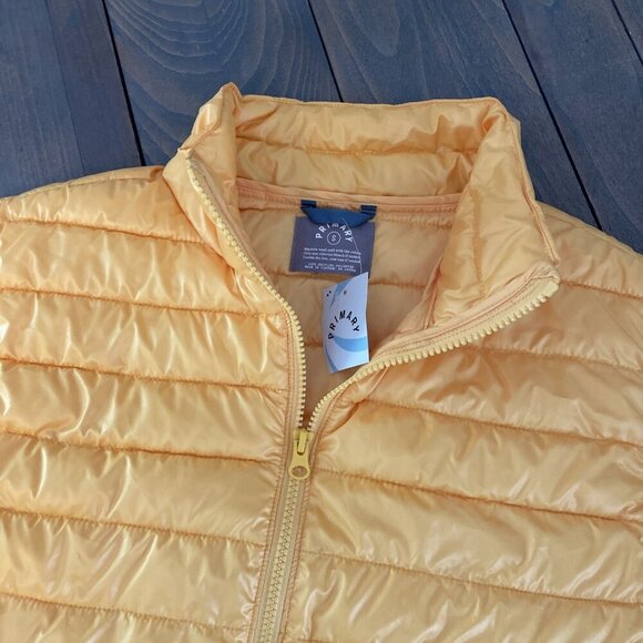 Primary Bright Yellow Lightweight Puffer Vest w/Pockets - NWT - Mens Small (V8) - Picture 2 of 7